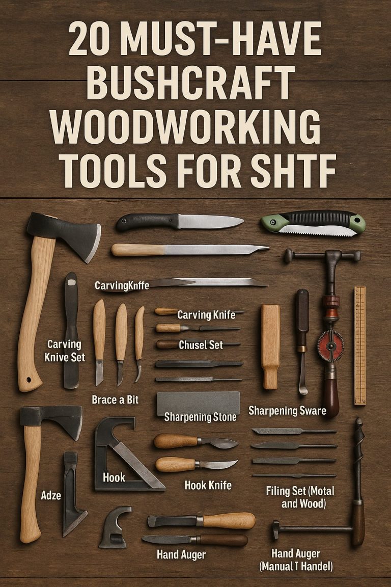 20 Must-Have Bushcraft Woodworking Tools for SHTF Survival