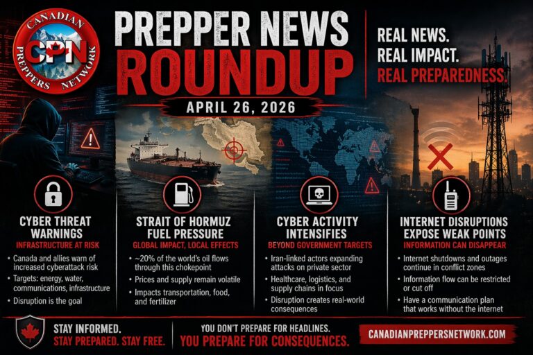 Prepper News Roundup – April 26, 2026