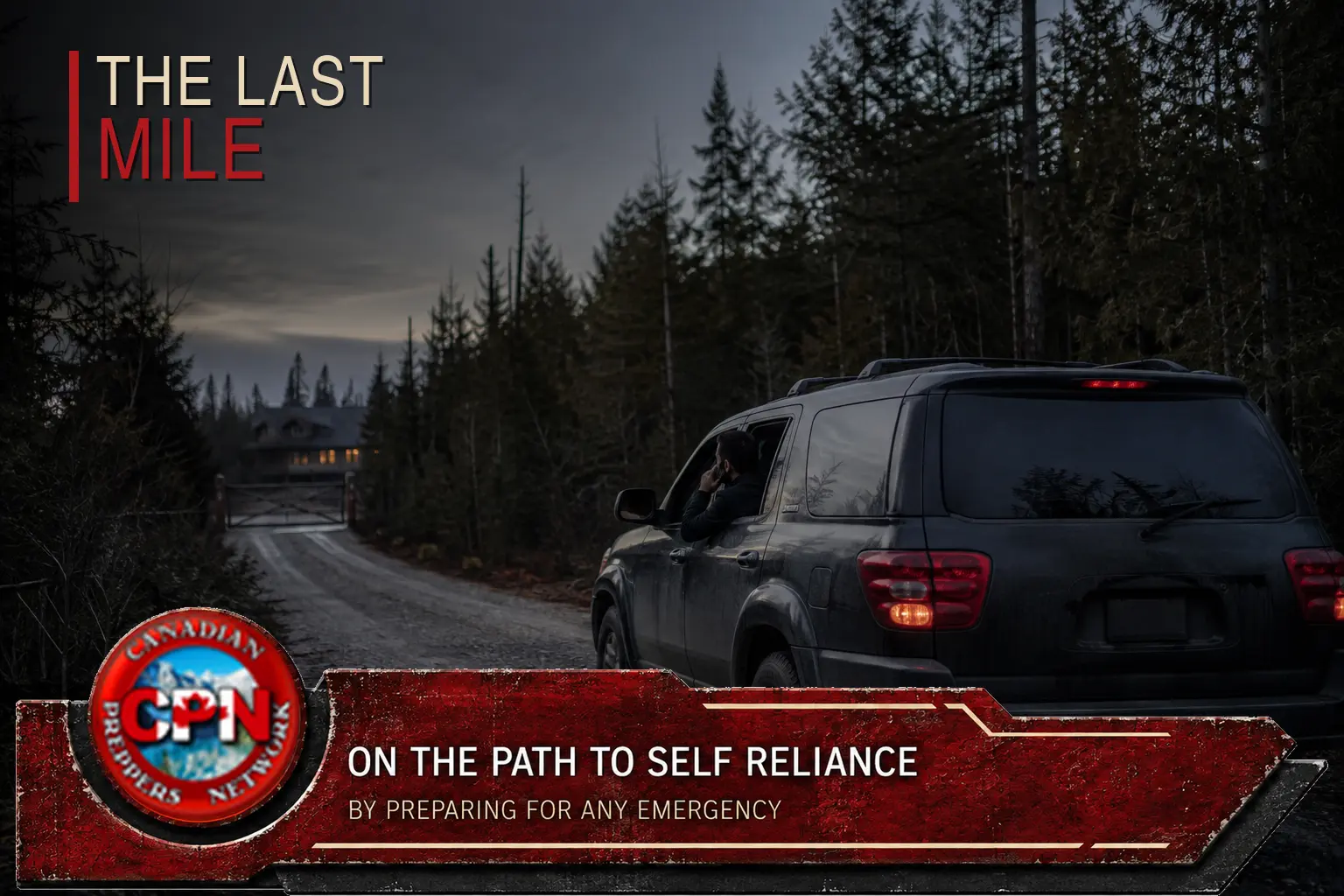 Vehicle using a radio while approaching a remote retreat